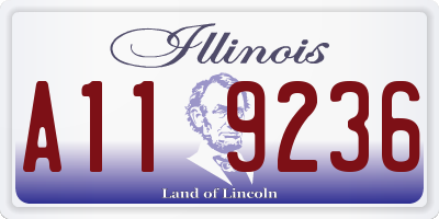 IL license plate A119236