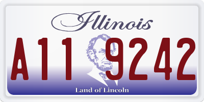 IL license plate A119242