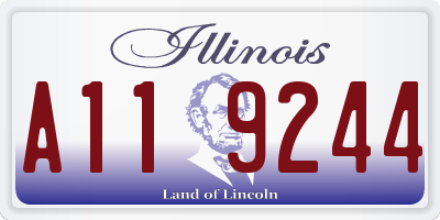 IL license plate A119244