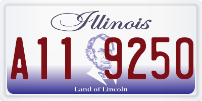 IL license plate A119250