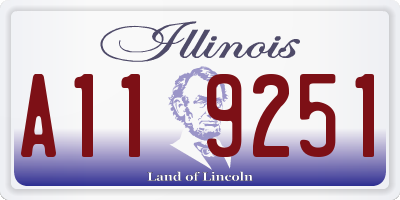 IL license plate A119251