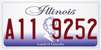 IL license plate A119252