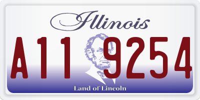 IL license plate A119254