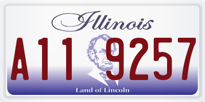 IL license plate A119257