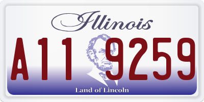 IL license plate A119259