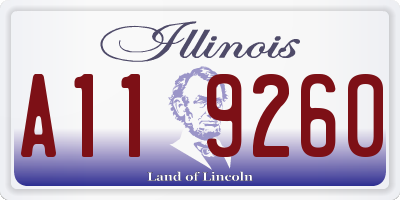 IL license plate A119260