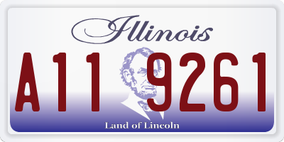 IL license plate A119261