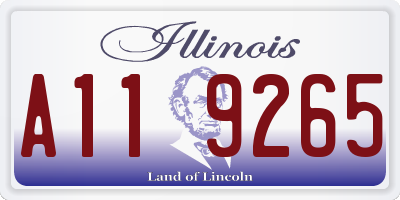 IL license plate A119265