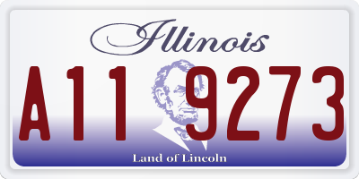 IL license plate A119273