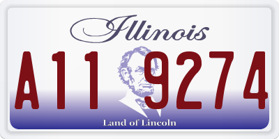 IL license plate A119274
