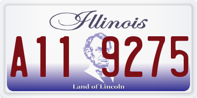 IL license plate A119275