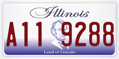 IL license plate A119288
