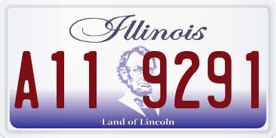 IL license plate A119291