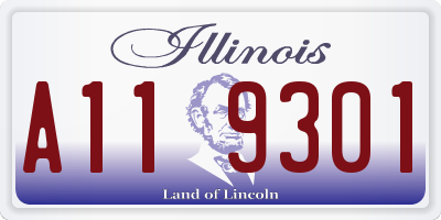IL license plate A119301