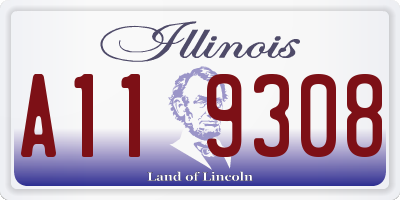 IL license plate A119308