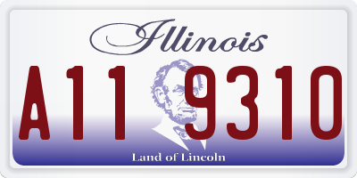 IL license plate A119310