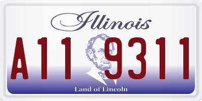 IL license plate A119311