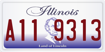 IL license plate A119313