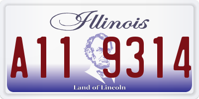 IL license plate A119314