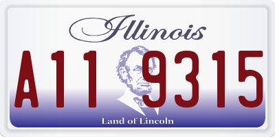 IL license plate A119315