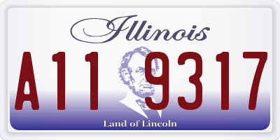 IL license plate A119317