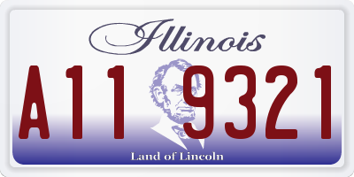 IL license plate A119321