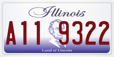 IL license plate A119322