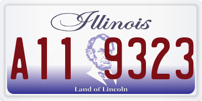 IL license plate A119323