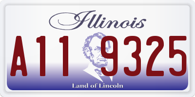 IL license plate A119325