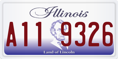IL license plate A119326