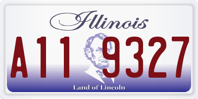 IL license plate A119327