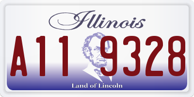 IL license plate A119328