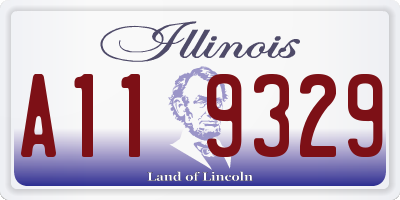 IL license plate A119329