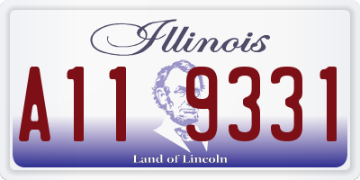 IL license plate A119331