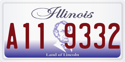 IL license plate A119332