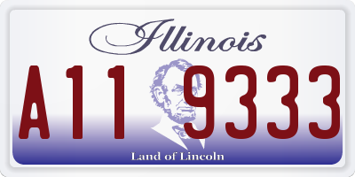 IL license plate A119333