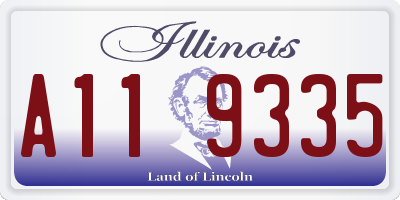 IL license plate A119335