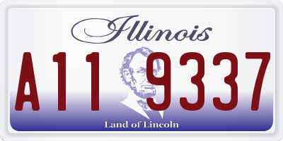 IL license plate A119337