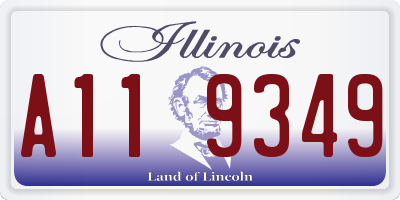 IL license plate A119349