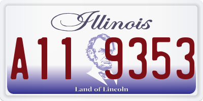 IL license plate A119353