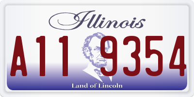 IL license plate A119354