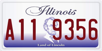 IL license plate A119356