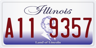 IL license plate A119357