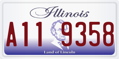 IL license plate A119358