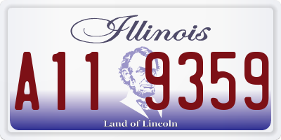 IL license plate A119359