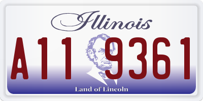 IL license plate A119361