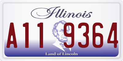 IL license plate A119364