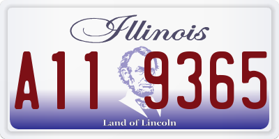 IL license plate A119365