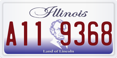 IL license plate A119368