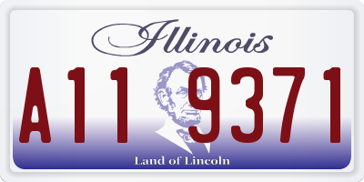 IL license plate A119371